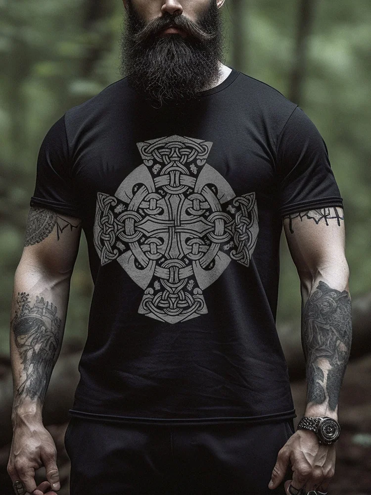 Kurzärmliges T-Shirt aus Baumwolle für Männer