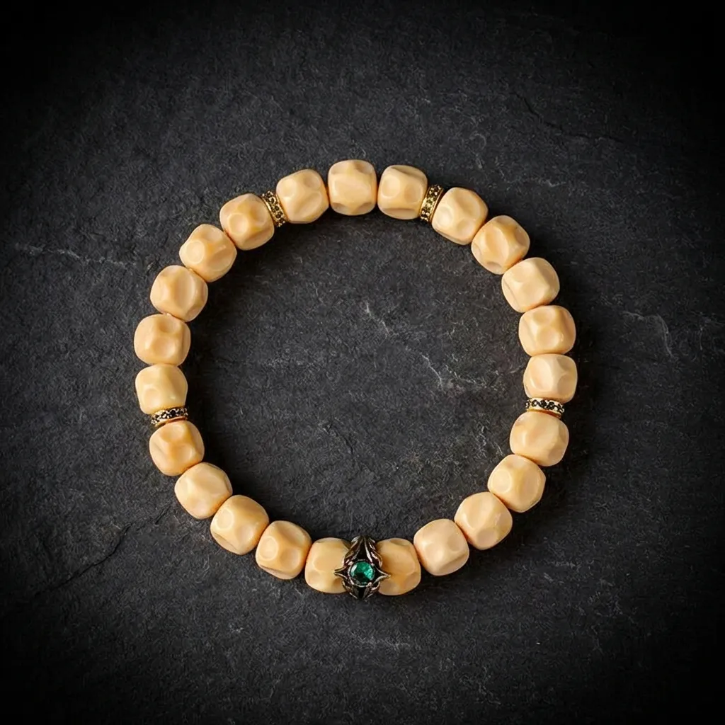 The Dragon Ridge | Weathered Bodhi & Starry Green Bracelet Starlight Edition [Approx. 8x9mm]