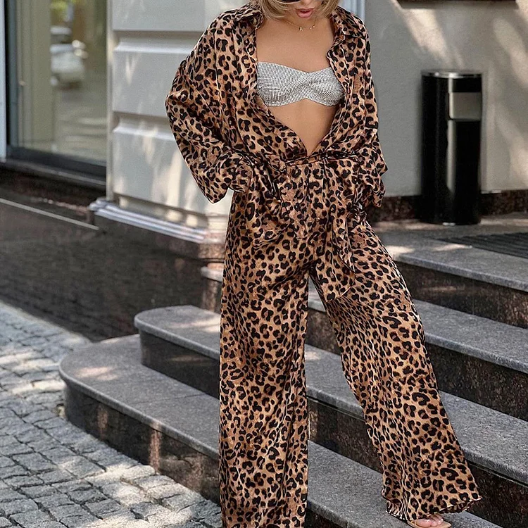 Personalized Leopard Jacket and Pants Set