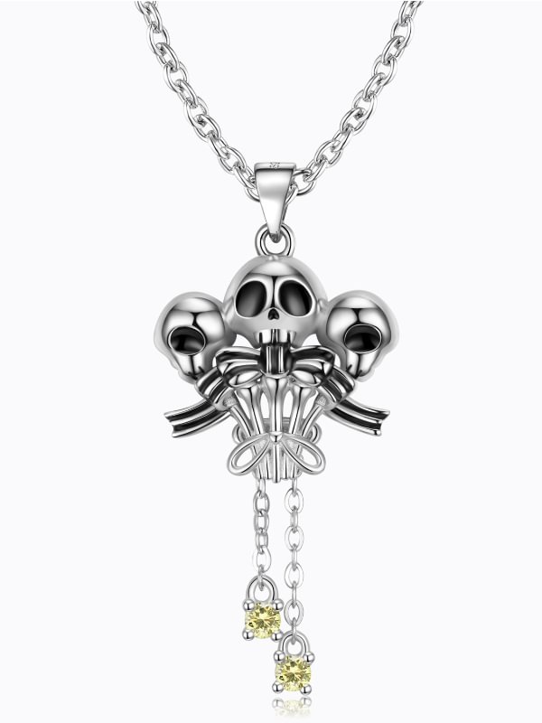 Skulls Bunch Goth Necklace