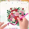(US Local)6Pcs Acrylic Bouquet Diamond Painting Fridge Stickers for Fridge Whiteboards