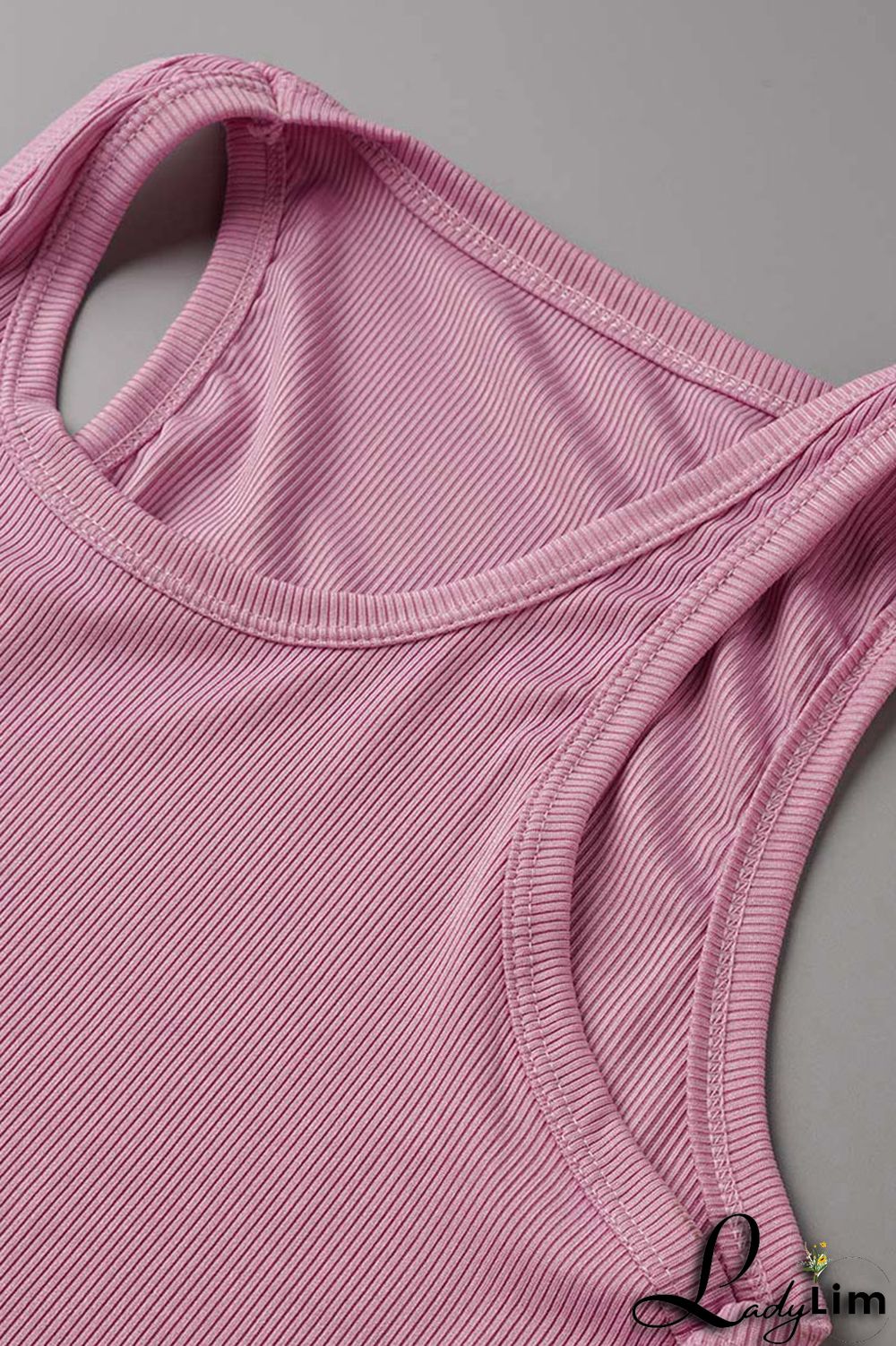 Blue Casual Solid Split Joint O Neck Sleeveless Two Pieces