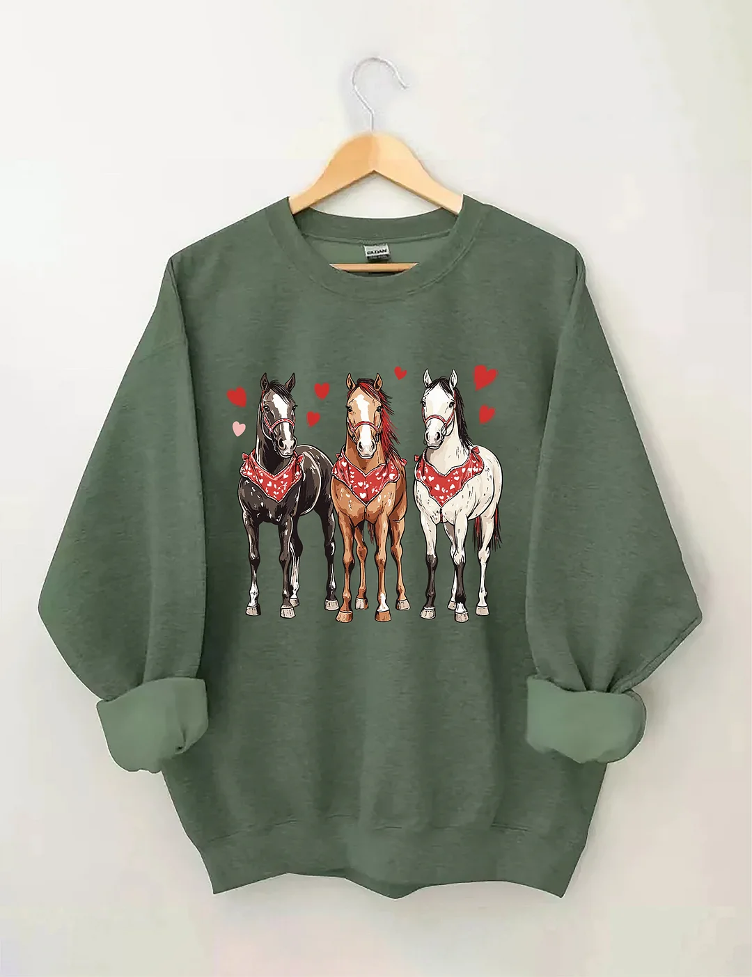 Valentine's Day Horse Sweatshirt
