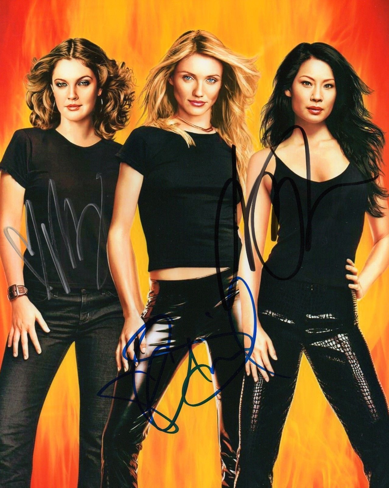 LUCY LIU DREW BARRYMORE CAMERON DIAZ AUTOGRAPHED SIGNED A4 PP POSTER Photo Poster painting PRINT