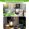2 In 1 Outdoor Flower Pots Light with Planter Solar Lamp Post Light Freestanding Planters Lamp IP54 Waterproof Decorative Solar Lamp for Terrace Front Pedestrian Hall Decor