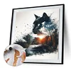 (US Only)Paint By Numbers Kit On Canvas DIY Oil Art Cat Picture Home Wall Decor40x40cm