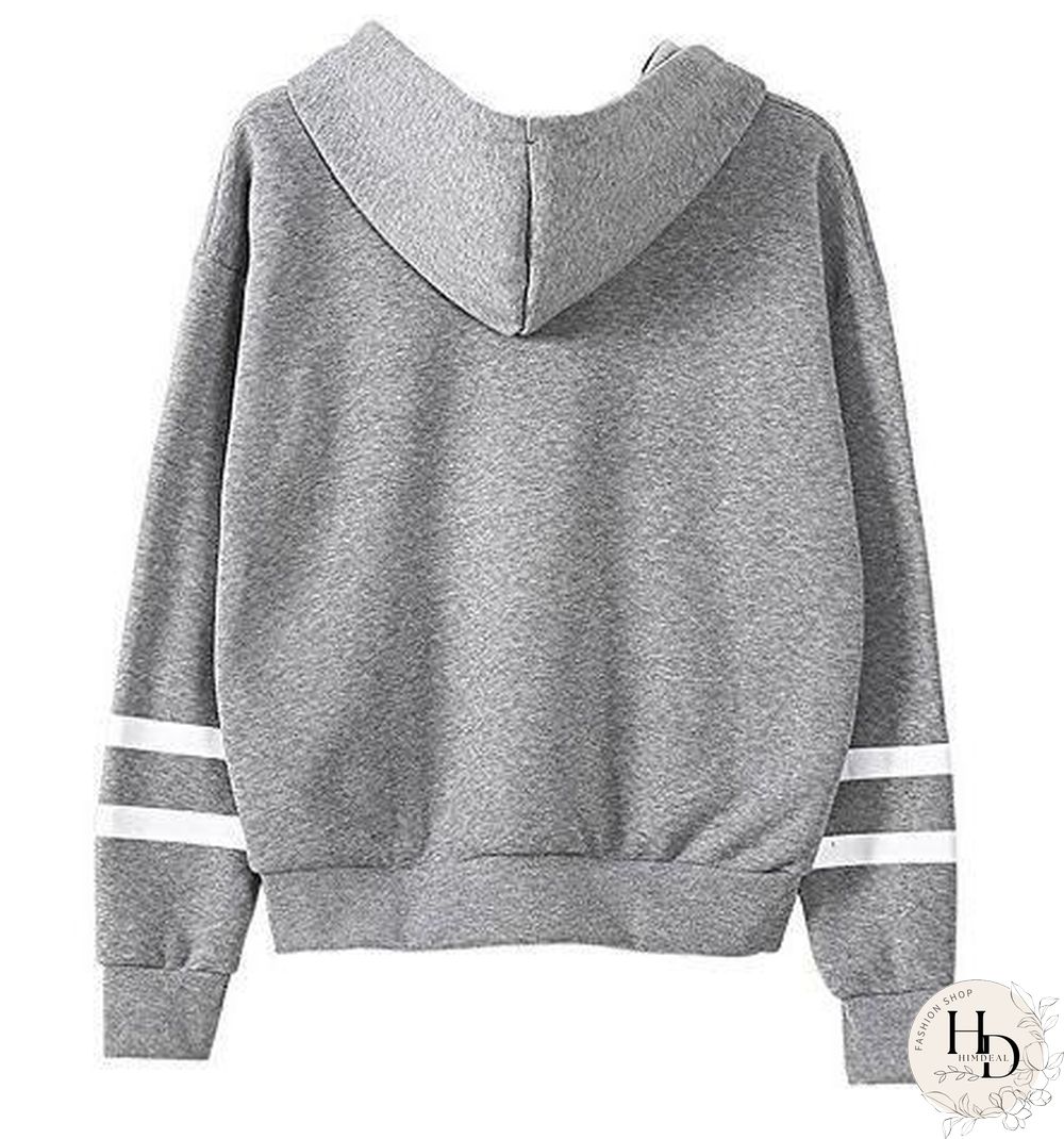 Fashion Love Gesture Style Hoodies Pullover Women Printed Casual Sport Outdoor Pocket Long Sleeve Hooded Sweatshirts Coat