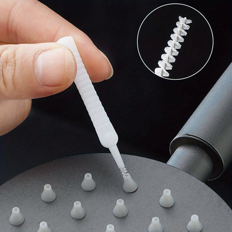 30-Pack Shower Head Cleaning Brushes, Bathroom Scouring Pad Sticks, Precision Nozzle Clog Remover Tools