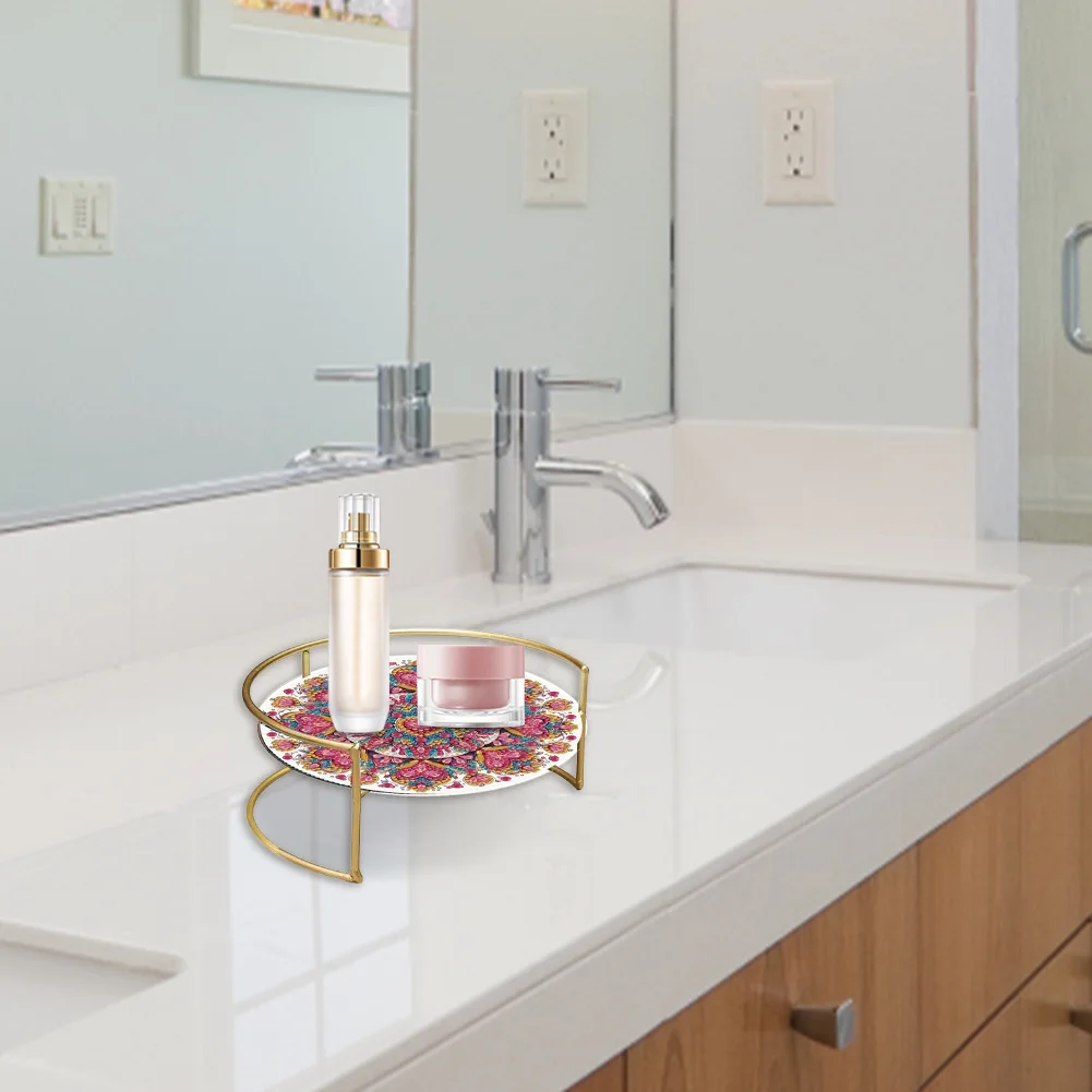 Acrylic Mandala 5D DIY Diamond Painting Serving Tray for Home Desk Coffee Table