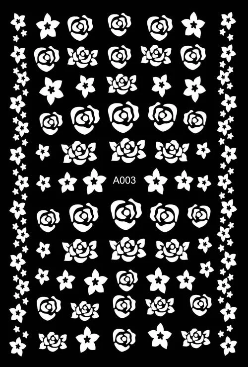 DIY White Flower Nail Stickers Decoration Manicure Foil 3D Nail Art Decorations Stickers Design Adhesive Lace Nail Decals Slider