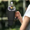 [US Local Warehouse] Halloween Acrylic Lid Charms with Cute Ghost Straw Cap for Stanley 40oz Tumbler