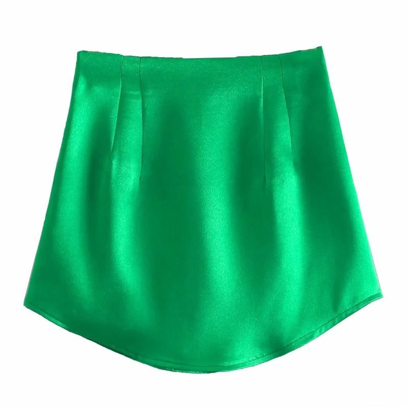 Aachoae Women Sexy Mini Skirt High Street Solid Color Side Zipper Pencil Skirts Ladies Casual Slim Skirt Chic Mujer Faldas