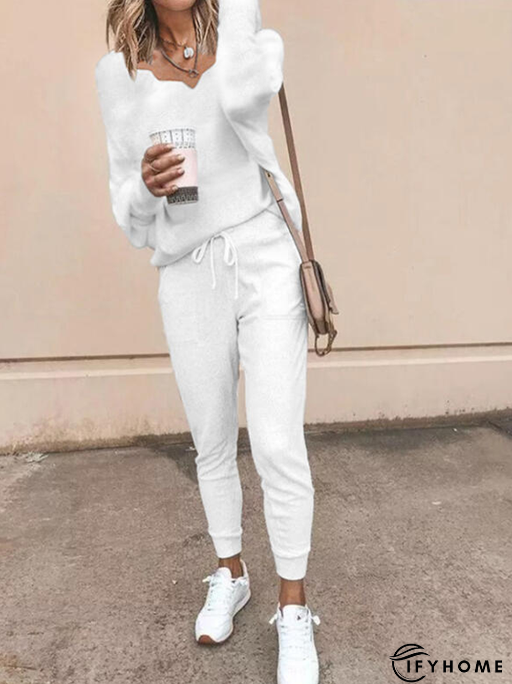 Plain Casual Two Piece Set | IFYHOME