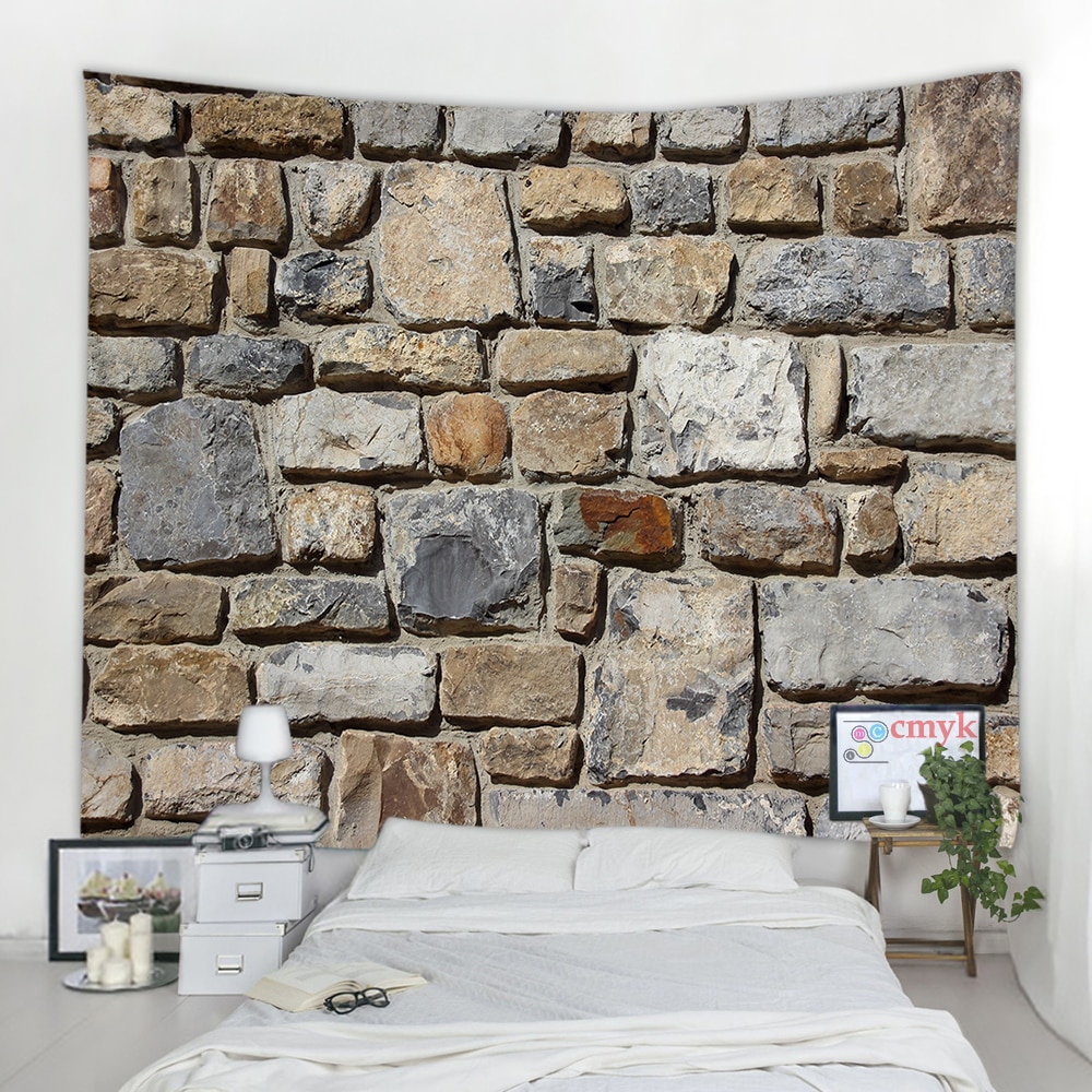 

Wall Tapestry - 3D Printed Brick Stone-150*130cm, 501 Original
