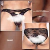 Men's Ultra-Thin Hollowed-Out Sexy Underwear Gay Crossdressing Sexy Lace Briefs