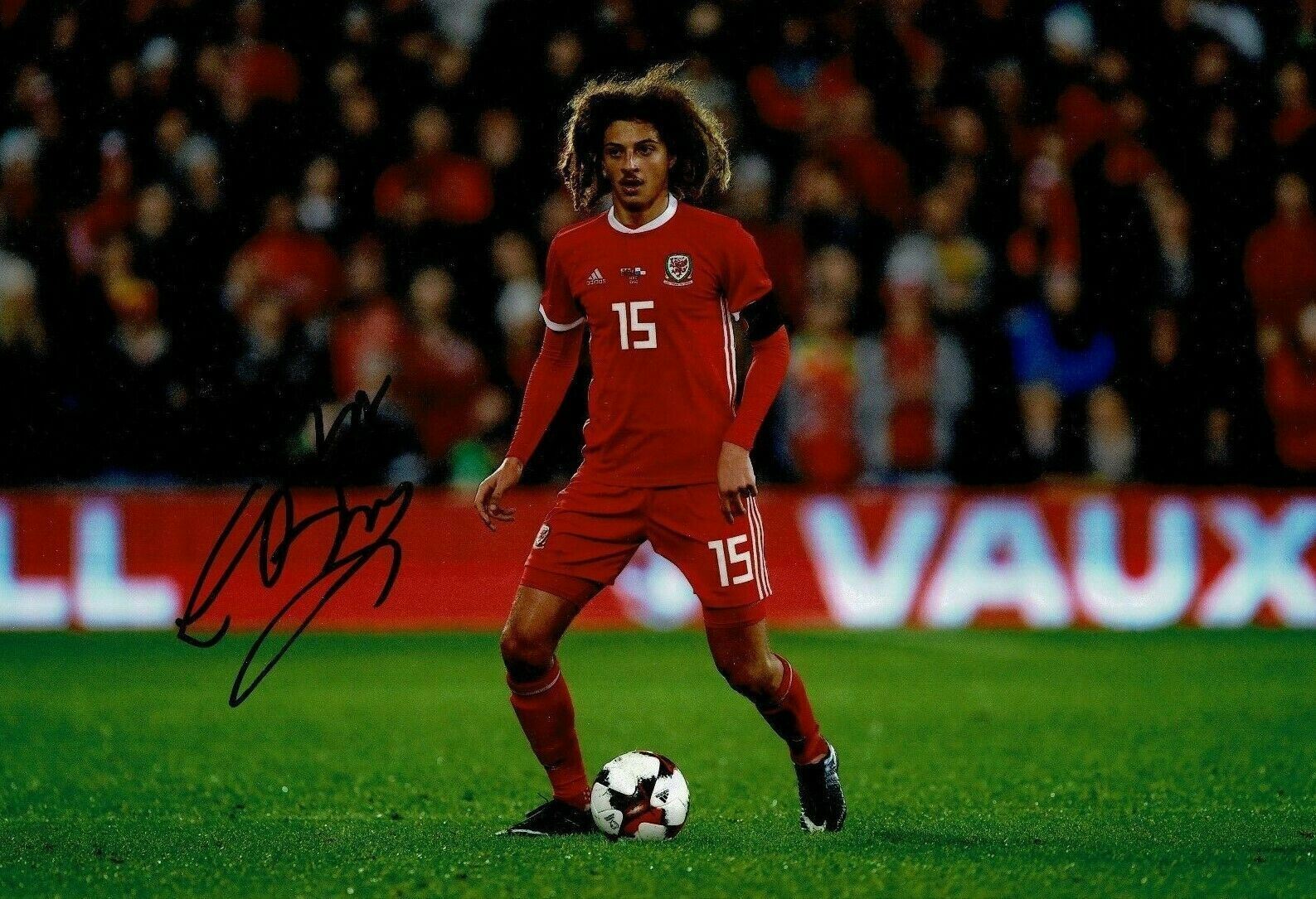 Ethan Ampadu Signed 12X8 Photo Poster painting Wales Footballing Legend AFTAL COA (1606)