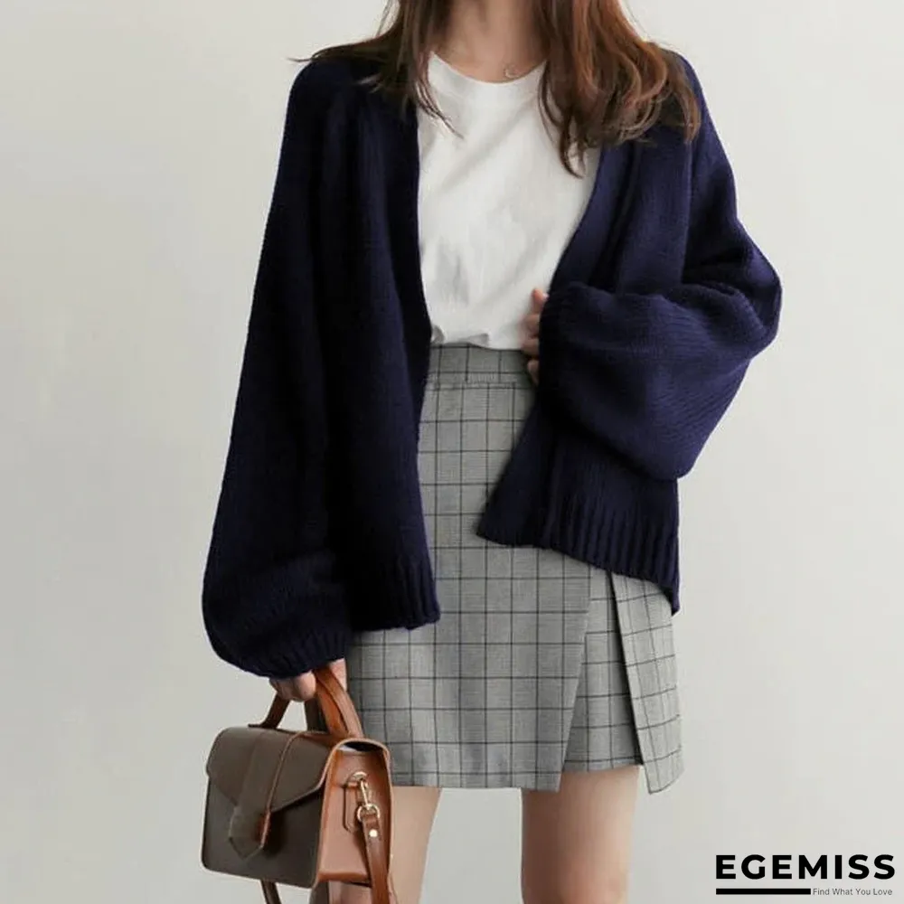 Chic Wind Lazy Loose Short Knit Cardigan | EGEMISS