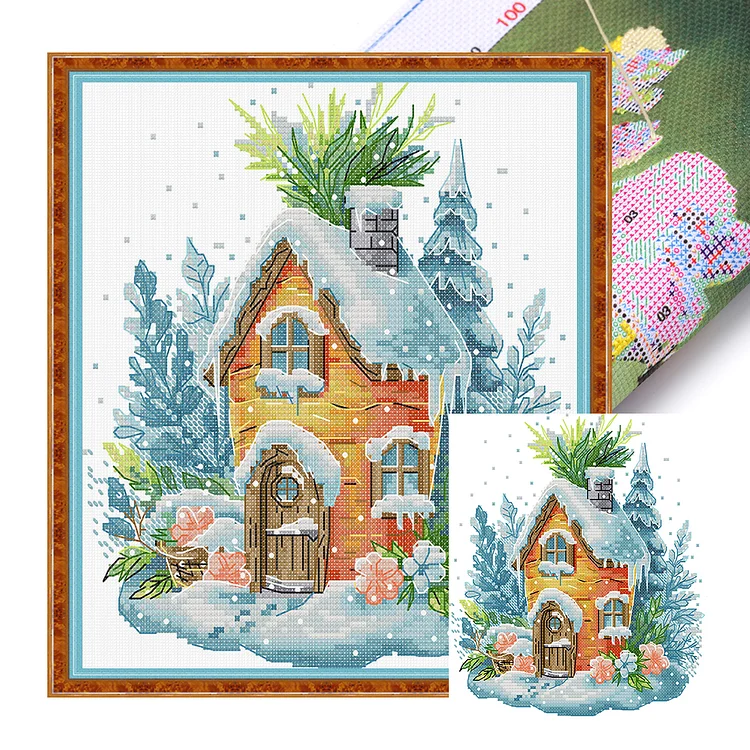 【Joy Sunday Brand】Carrot Hut (22*26cm) 14CT Stamped Cross Stitch gbfke