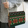 (US Local)DIY Knitted Diamond Art Wooden Coin Pouch with Chain 5D Diamond Painting Purse