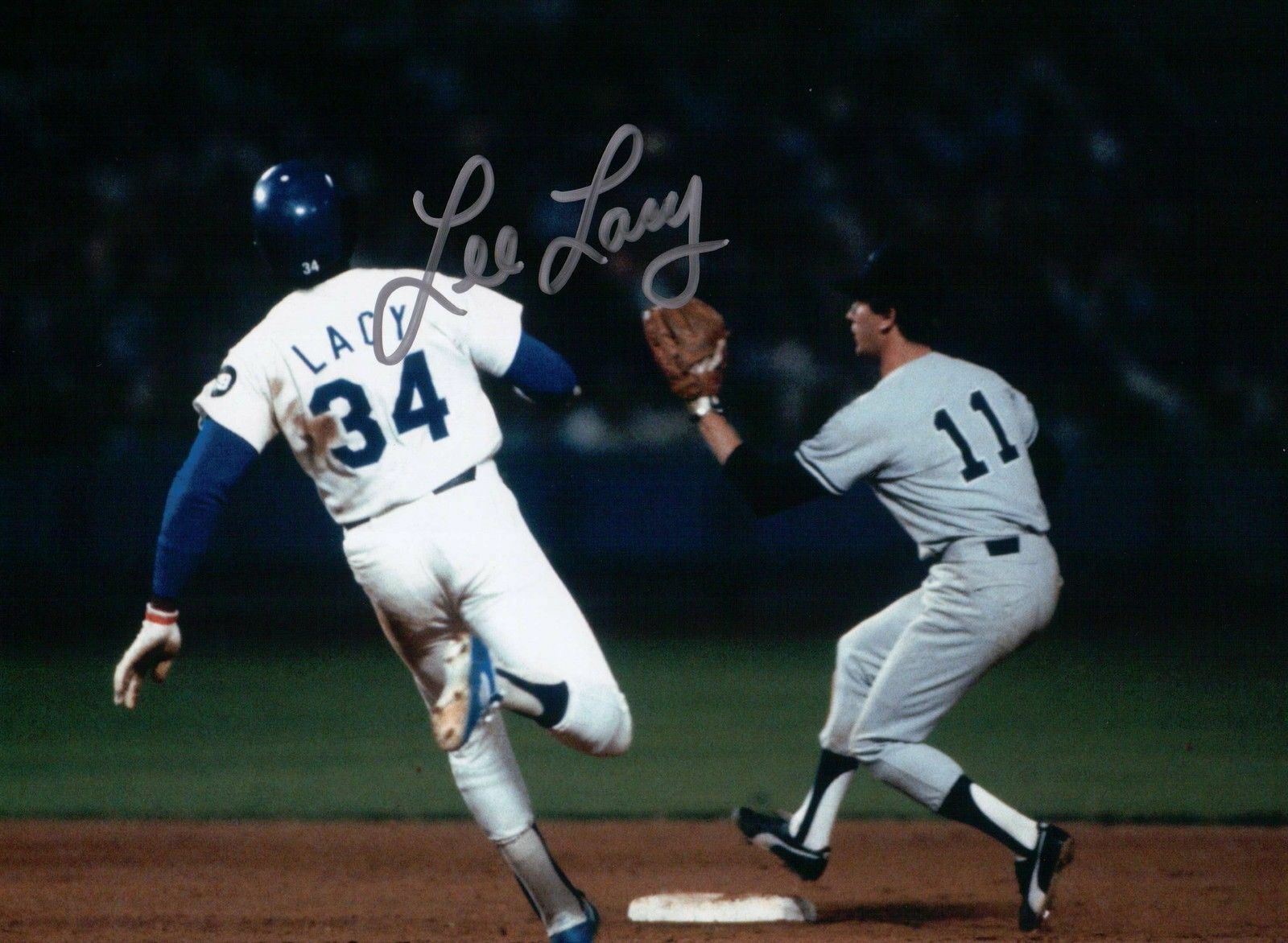 Lee Lacy Signed 8X10 Photo Poster painting Autograph Los Angeles Dodgers Baserunning Auto w/COA