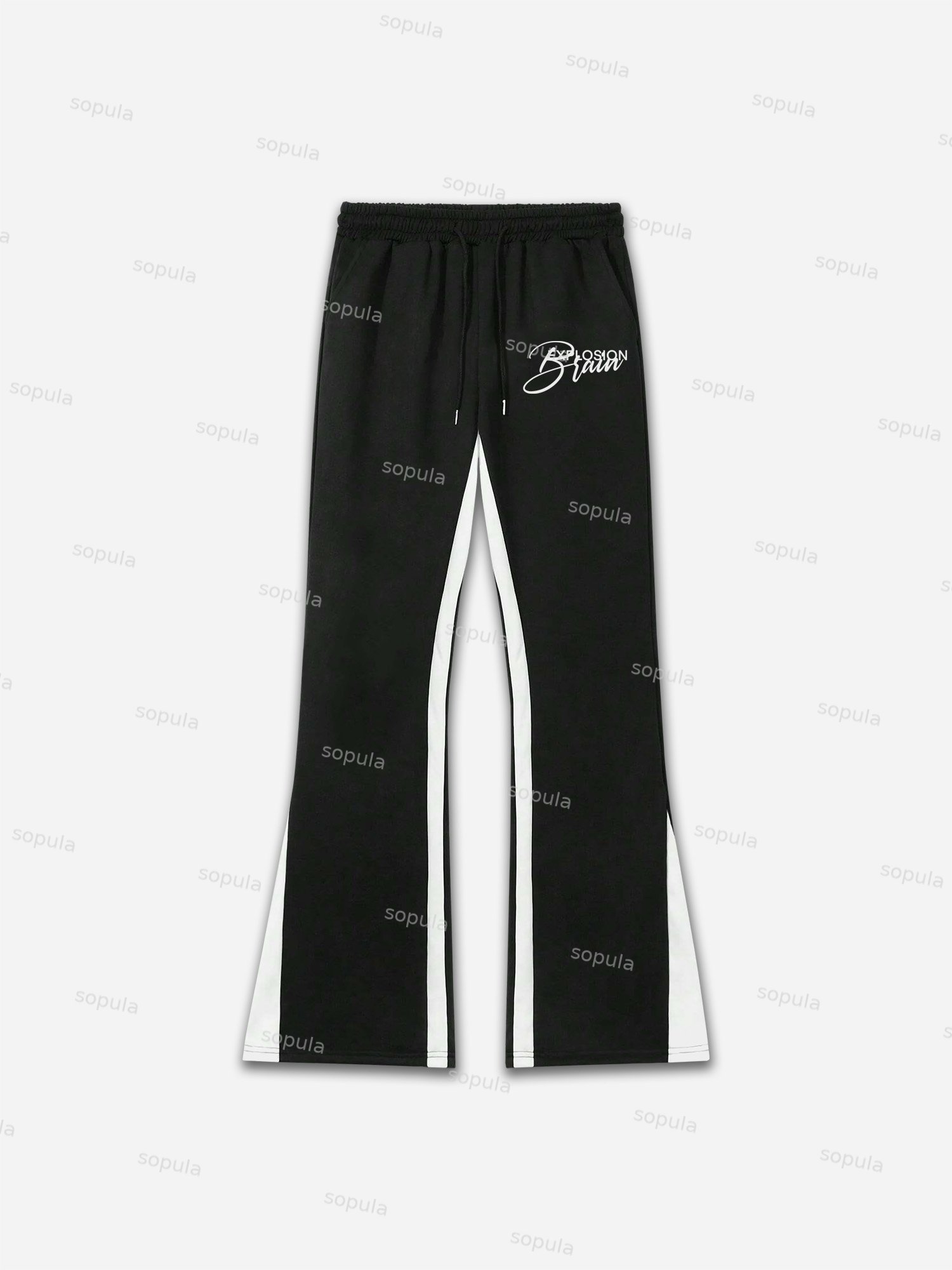 Explosion Brain Placard Graphic Flared Sweatpants - Sopula｜Premium Graphic Tees & Graphic Clothing