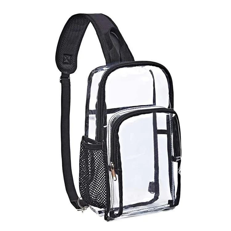 Transparent PVC Chest Bag Waterproof Messenger Bags Portable Simple for Travel-Annaletters