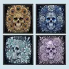 DIY Diamond Painting Kit Skull Abstract Partial Drill Rhinestone Canvas Art