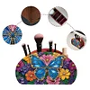 (US Local)DIY Gem Butterfly Design Wooden Diamond Painting Makeup Brush Storage Box Kit