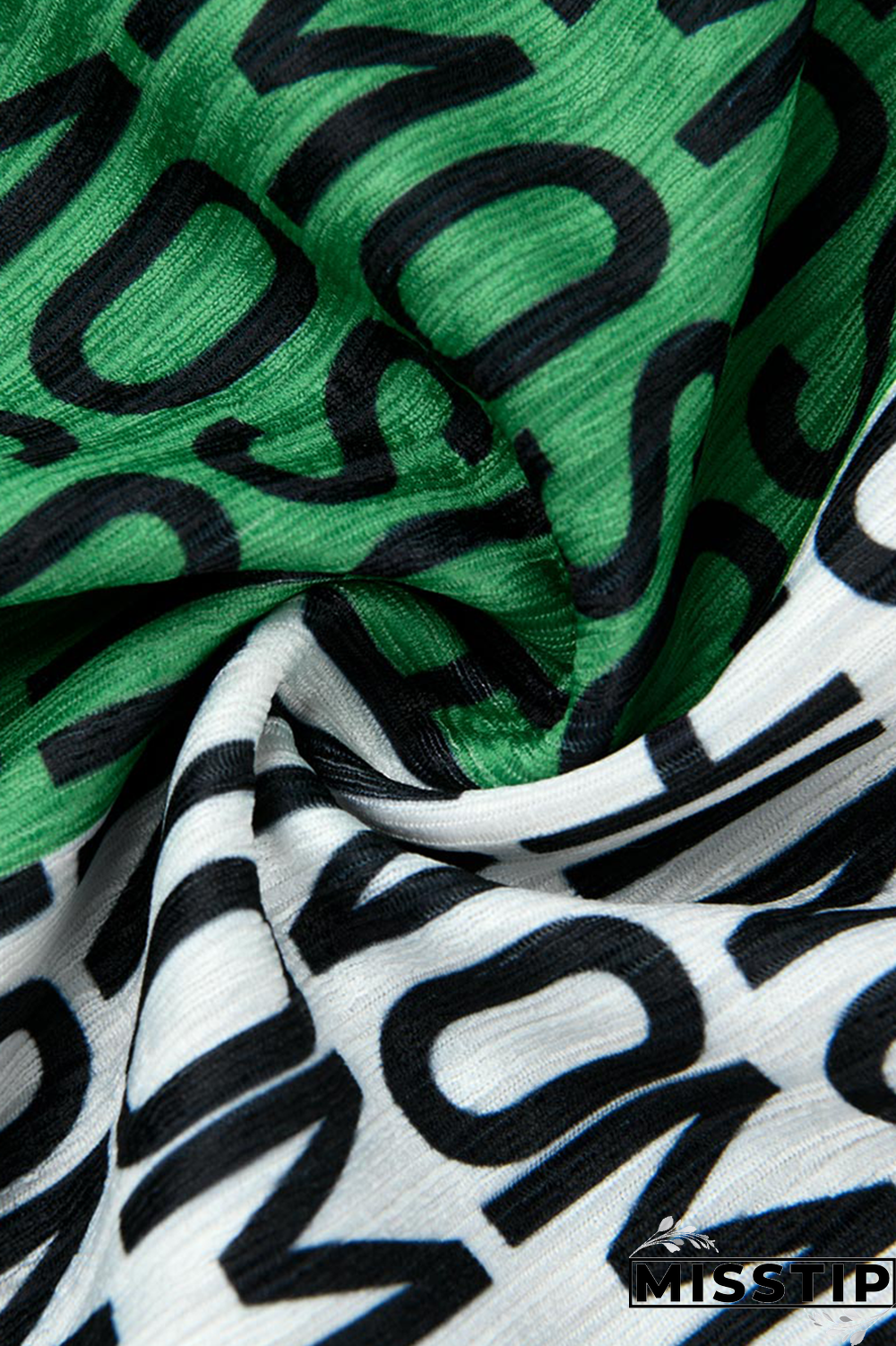 Multi-color Sexy Print Patchwork Letter Three Quarter Two Pieces