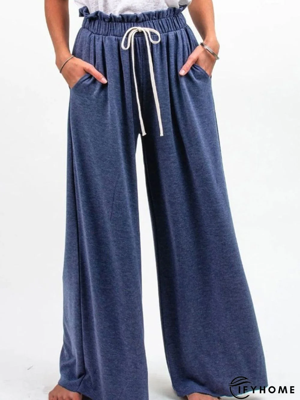 Plain Cotton Drawstring Pants | IFYHOME