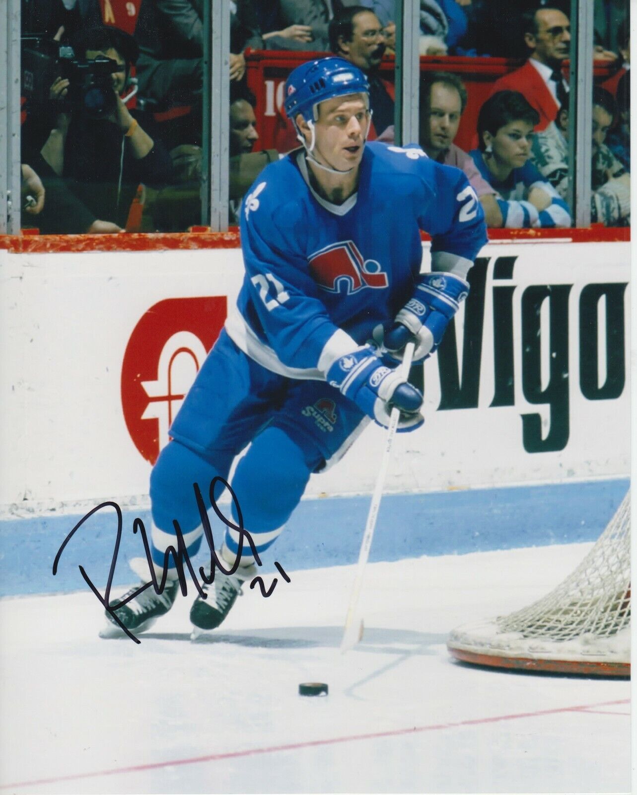 Randy Moeller #0 8x10 Signed Photo Poster painting w/ COA Quebec Nordiques