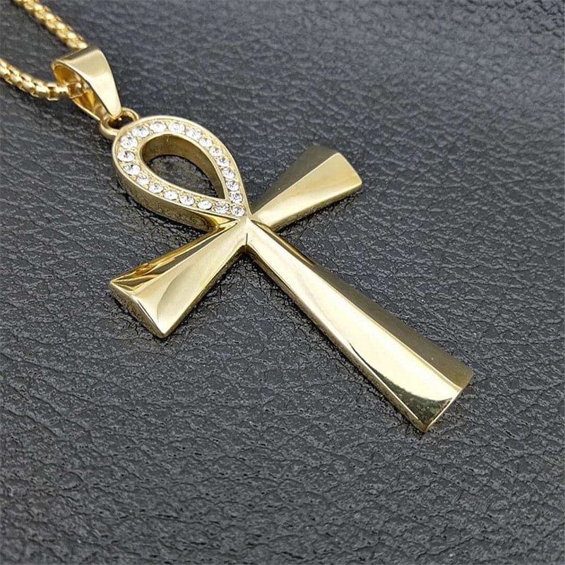 Egypt Iced Out Bling Ankh Cross Pendant-VESSFUL
