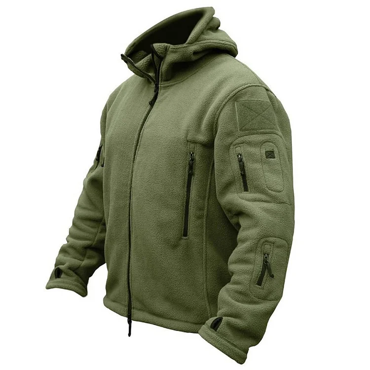 Men's Warm Military Tactical Sport Fleece Hoodie Jacket