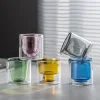 Double-Layer Glass Teacup, Wine Cup, Water Cup, Creative Small Teacup, High-Grade Exquisite Anti-Scalding And Heat Insulation