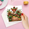 (US Only)6PCS DIY Merry Christmas Diamond Art Greeting Cards Congratulations Cards & Gift