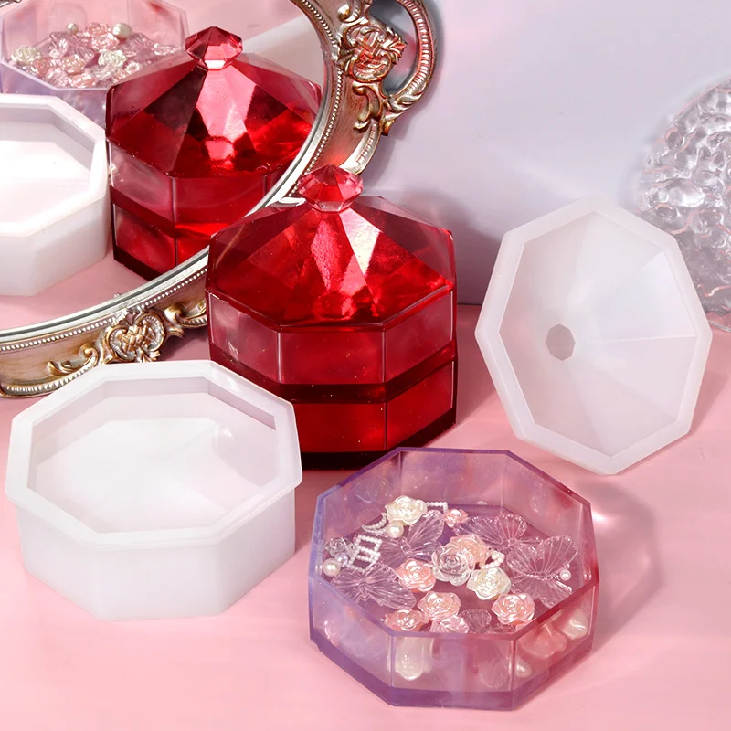 2023 New Multi-layer Diamond-shaped Textured Storage Box Silicone Mold