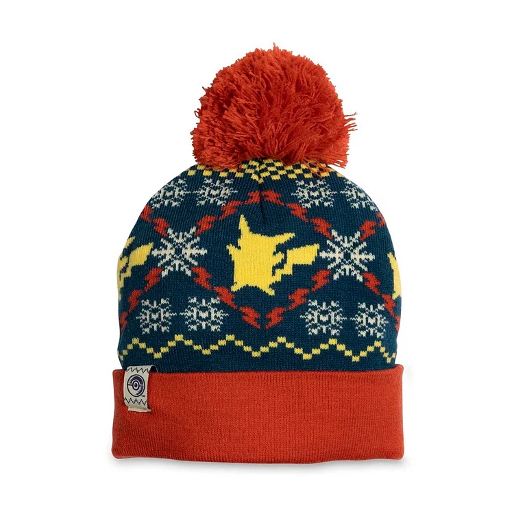 Pikachu Festive Winter Knit Beanie (One Size-Adult)
