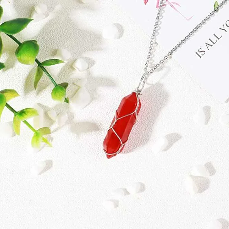  Carnelian Pendant Necklace