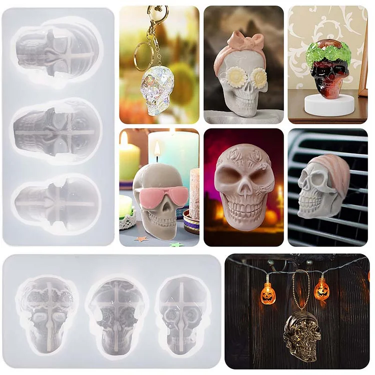 Mini Skull Butterfly Resin Mold, Earring Silicone Molds, 4 Cavity