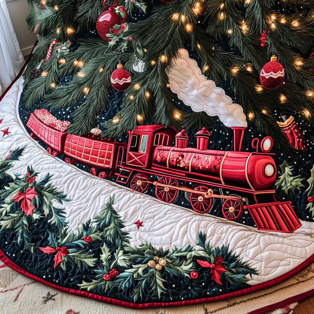 Illuminated Dreams Quilted Christmas Tree Skirt NCU0PT2700