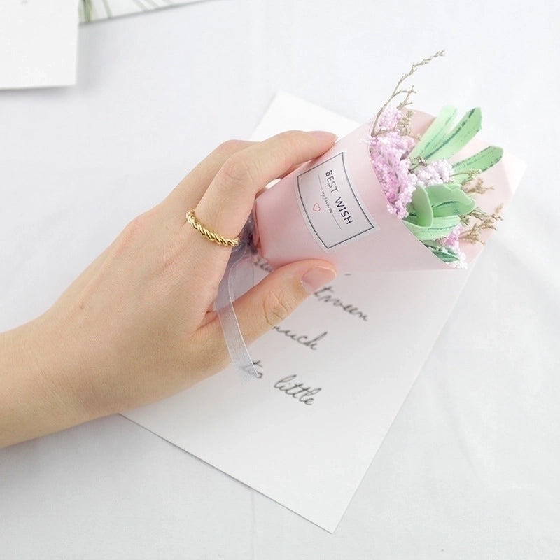 1 Piece Minimalist Solid Color Titanium Steel Gold Plated Rings