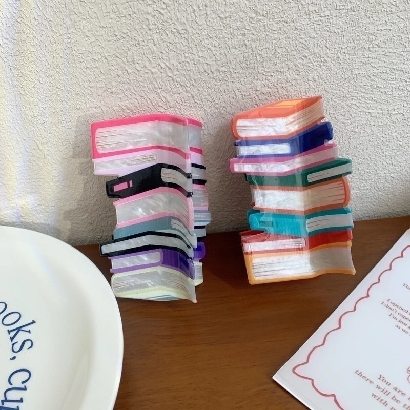 Women’s Casual Minimalist Streetwear Book Acetic Acid Sheets Hair Claws