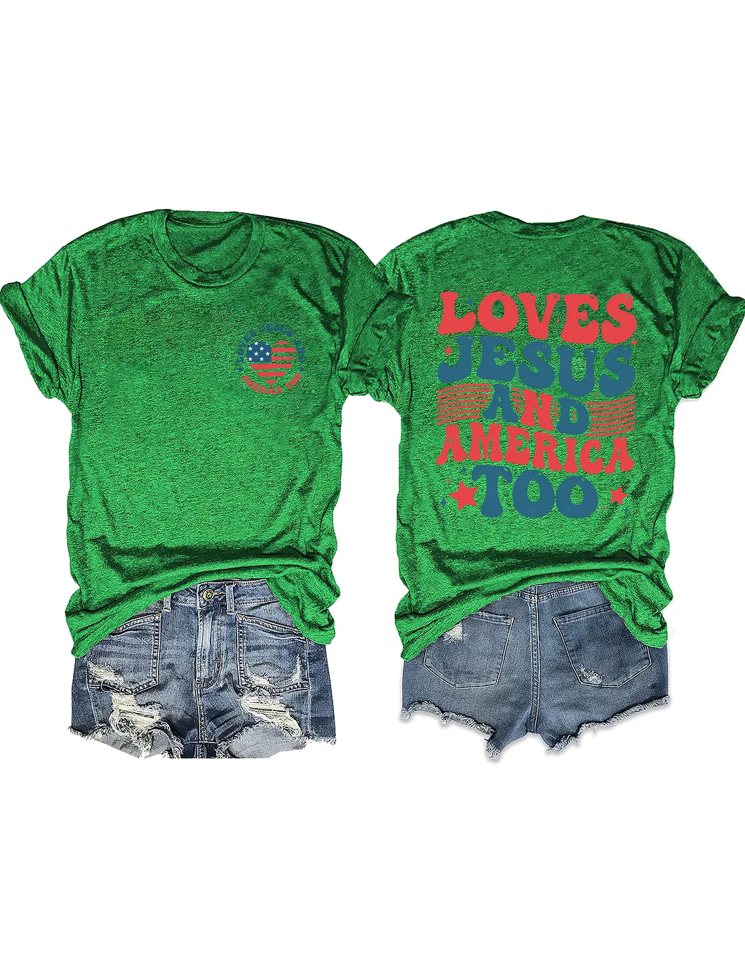 Loves Jesus And America Too T-shirt