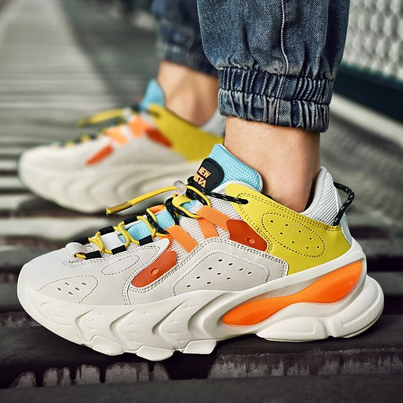 Unisex Spring Running Shoes Women Trend Chunky Sneakers Men Couples Platform Sport Shoes Mesh Walking Shoes  Zapatos De Hombre