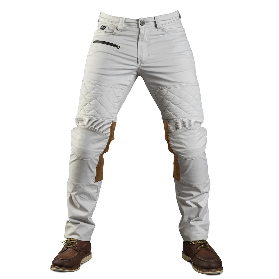 115oz Cotton Twill White White Motorcycle Pants