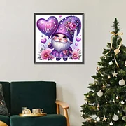 Diamond Painting - Full Round - Valentines Day Gnome (30*30cm