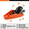 JORGENSEN 3.5 inch (approx. 8.9 cm) Mini Wood Planer. Suitable for woodworking, block planes, small hand planes, trimming, wood planing, crafts. Professional ductile iron body. Adjustable cutting depth.