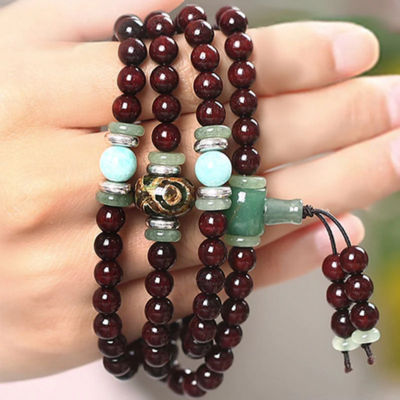 Green Aventurine 108 Beads Amazonite Luck Healing Bracelet Necklace Mala