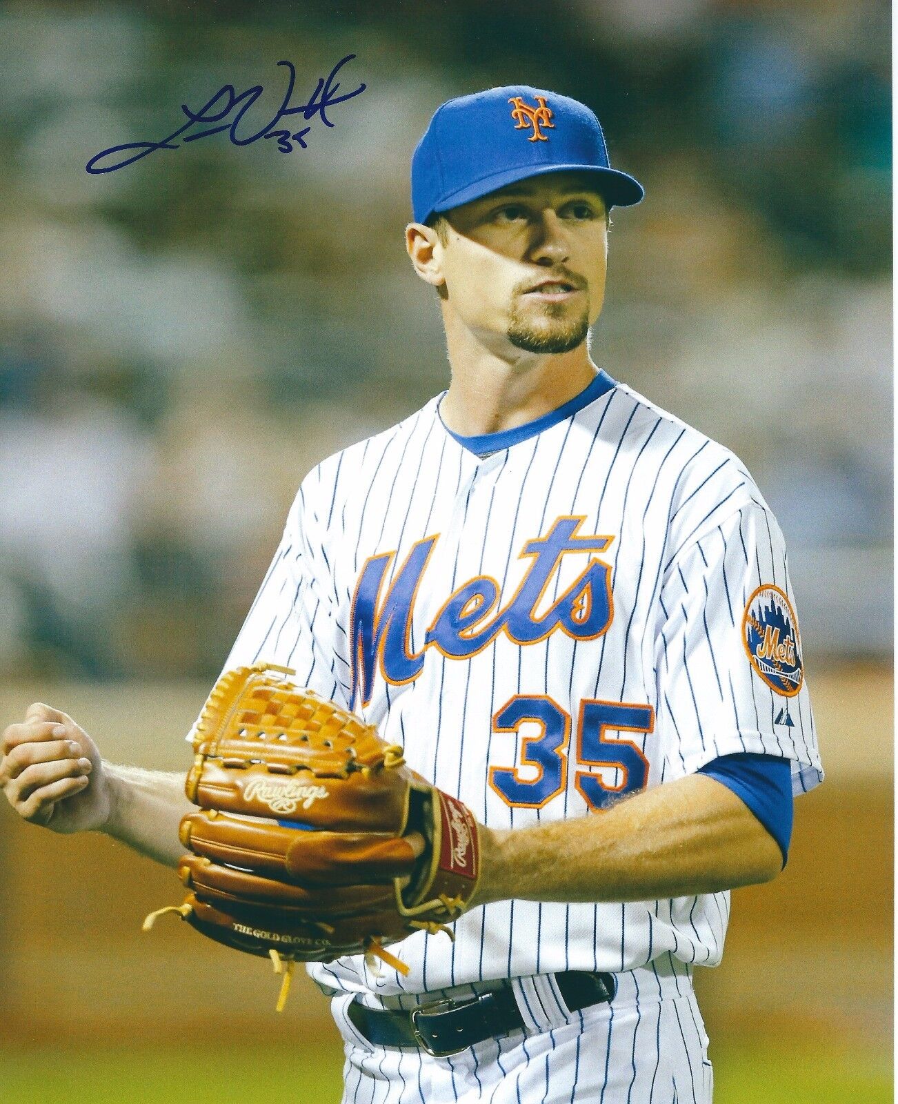 AUTOGRAPHED Logan Verrett New York Mets 8X10 Photo Poster painting - COA