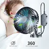 USB Single Head Car Fan 12V/24V with Suction Cup Windshield Desk Fan Auto Cooler
